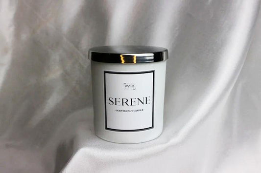 Indulge in the soothing aroma of the Serene Candle, a harmonious blend of amber and lavender. Transform your space with tranquil aromatherapy, creating a relaxing ambiance for moments of peace and serenity. Immerse yourself in the calming fragrance of this scented candle, designed to enhance your environment with its unique combination of amber and lavender notes.